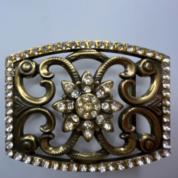 Accessories | Western Rhinestone Sun Flower Brass Buckle  display picture 1